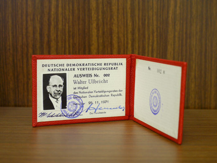 NVR-Ausweis von Walter Ulbricht